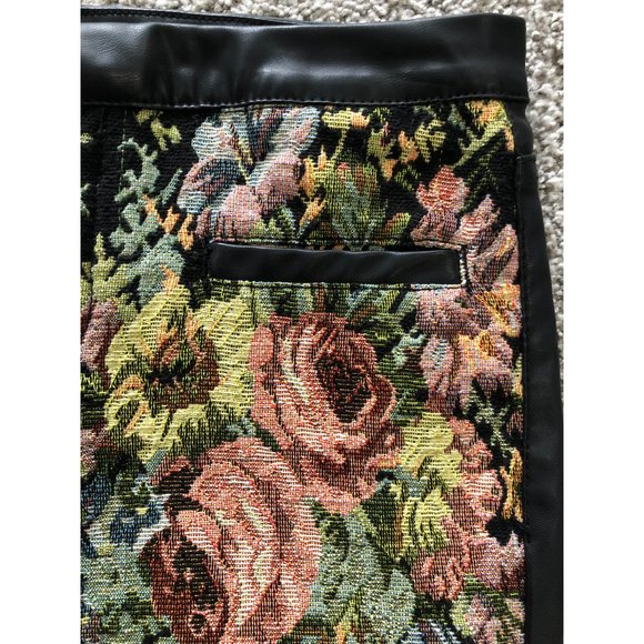 Blank NYC Floral Tapestry & Faux Leather Pants - Picture 5 of 11